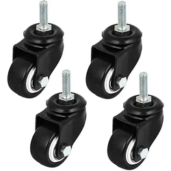 Ackwheel (A-87) Heavy Duty Single Wheel Thread type Puff Castor 50x25 mm (Without Brake), Load Capacity 140 Kg (Pack of 4 pcs)